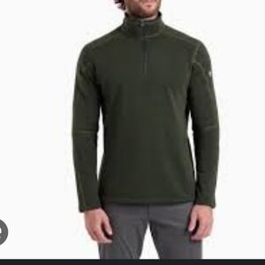 Kuhl Revel 1/4 Zip Kashmira Fleece Size Large sweatshirt Loden EUC